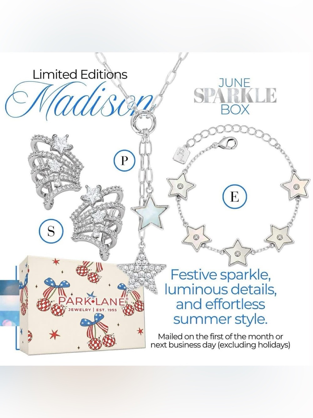 Park Lane Madison Sparkle Box Set: Earrings, Necklace & Bracelet Silver NIB